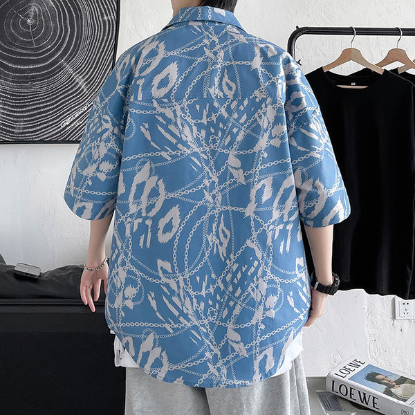 Нов модел лятна риза с 3/4 ръкав и шарен десен