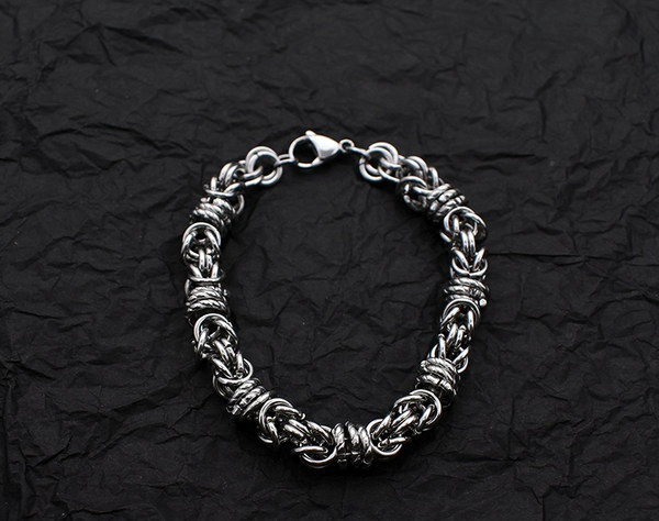 Модерна мъжка гривна от титаниева стомана