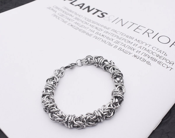 Модерна мъжка гривна от титаниева стомана