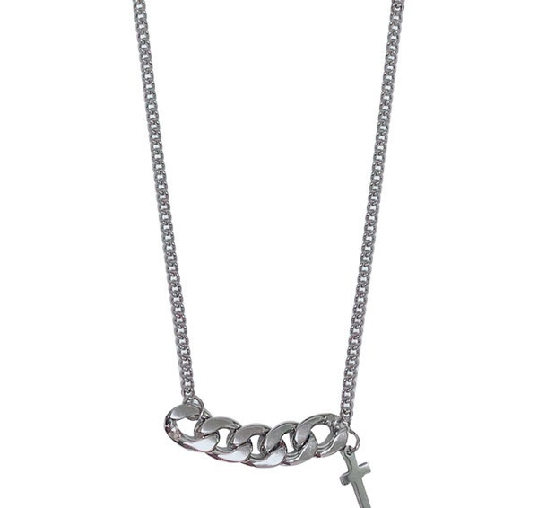 Moderni muški kratki model lančića s križnim privjeskom