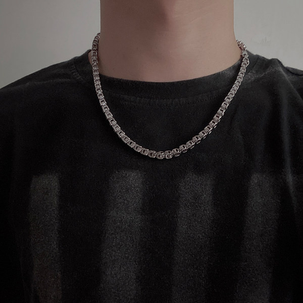 Κομψό ανδρικό ατσάλινο βραχιόλι απλό μοντέλο