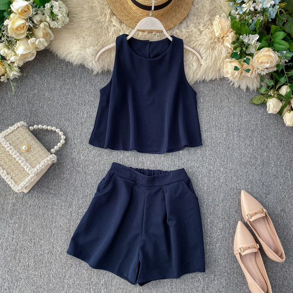 Ljetni ženski komplet top i kratke hlačice