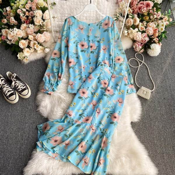 Ženski set sa cvjetnim uzorkom iz dva dijela