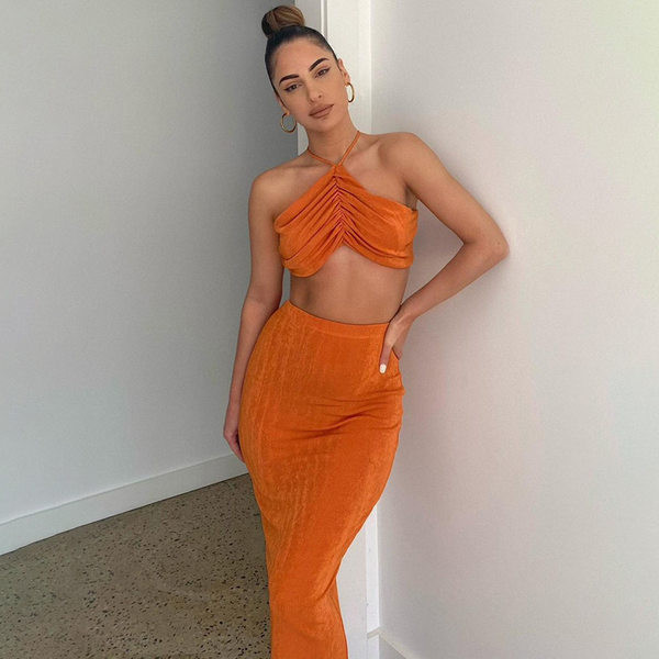 Ljetni set za žene - bustier i duga suknja