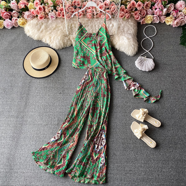 Šareni ženski komplet iz dva dijela sa dugim hlačama