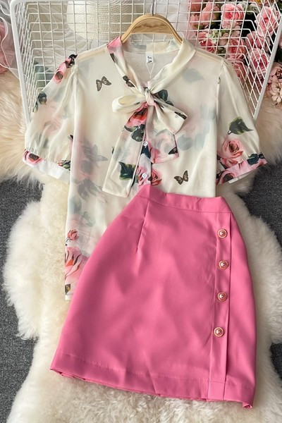 Novi model ženskih kompleta sa cvjetnim uzorkom