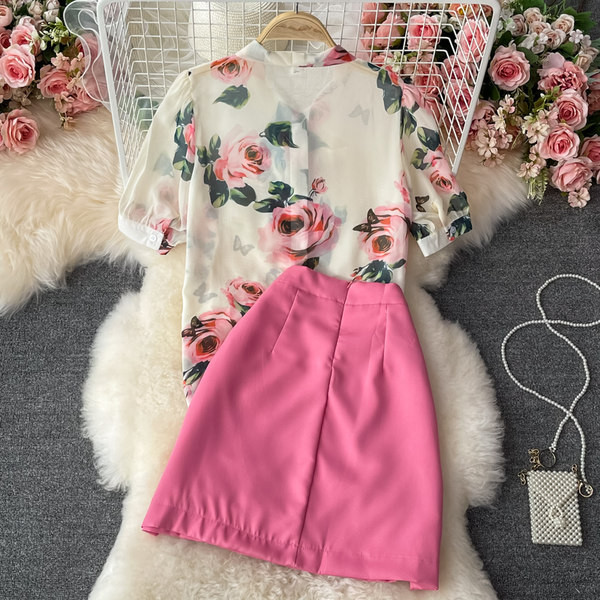 Novi model ženskih kompleta sa cvjetnim uzorkom