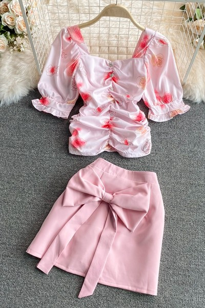 Ženski moderan set s trakom iz dva dijela