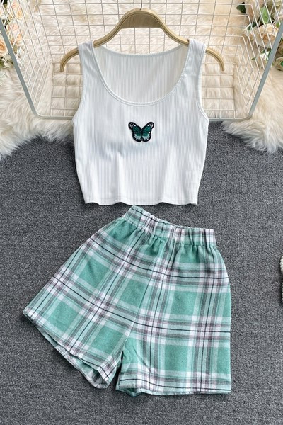 Ženski komplet zelene boje iz dva dela