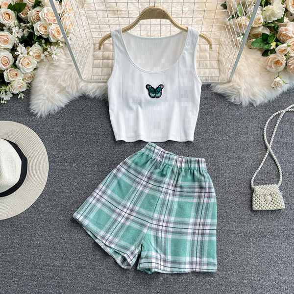 Ženski komplet zelene boje iz dva dela