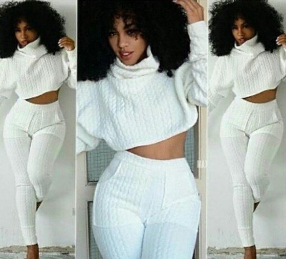 Novi model ženskog kompleta od tankog pletiva