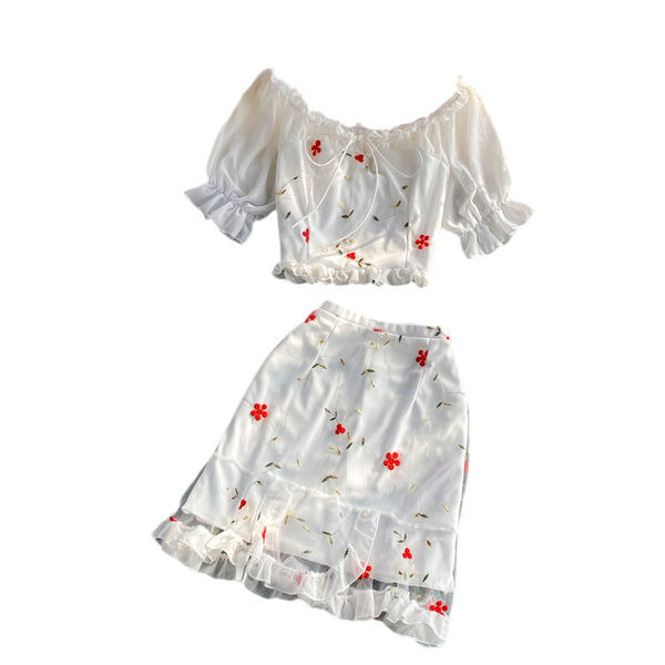 Ženski moderan komplet s cvjetnim uzorkom