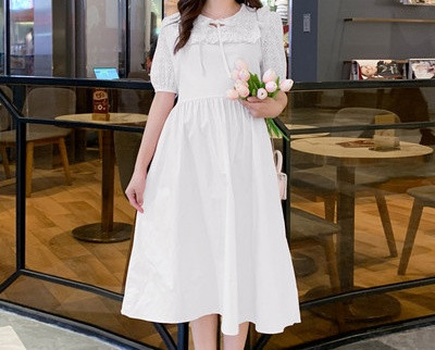 Elegantni model ženske duge haljine za trudnice