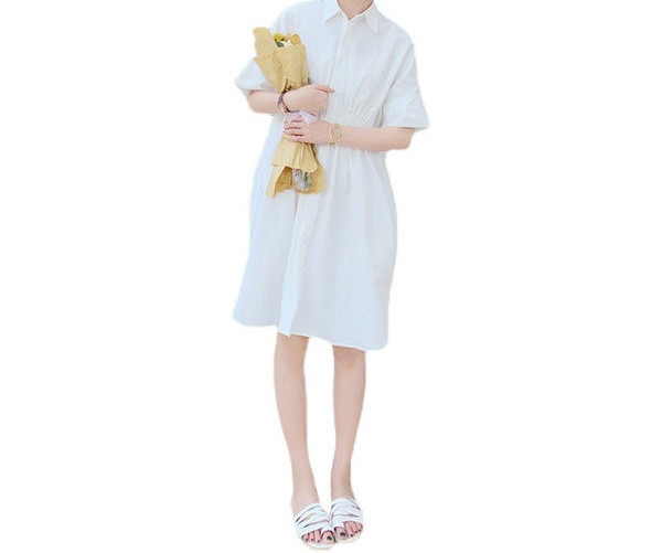 Moderna ženska haljina za trudnice sa kratkim rukavima