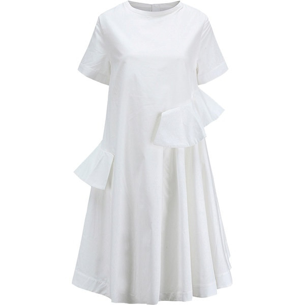 Elegantna ženska haljina s ovalnim izrezom za trudnice