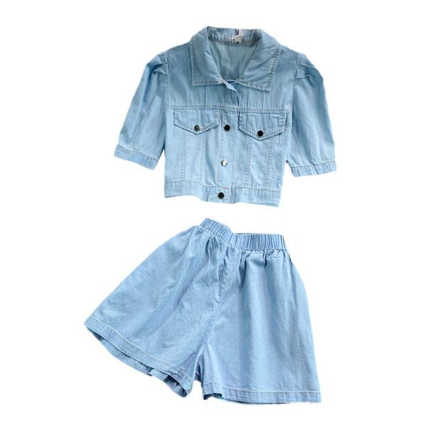 Ženski moderan set s gumbima i elastičnim strukom