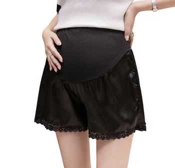 Стилен дамски къс панталон с дантела за бременни жени