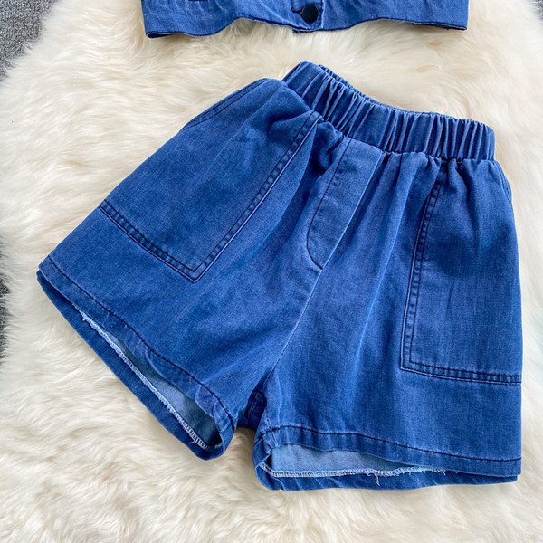 Novi model ženskog jeans kompleta plave boje