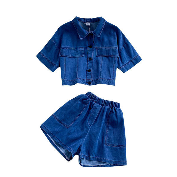 Novi model ženskog jeans kompleta plave boje