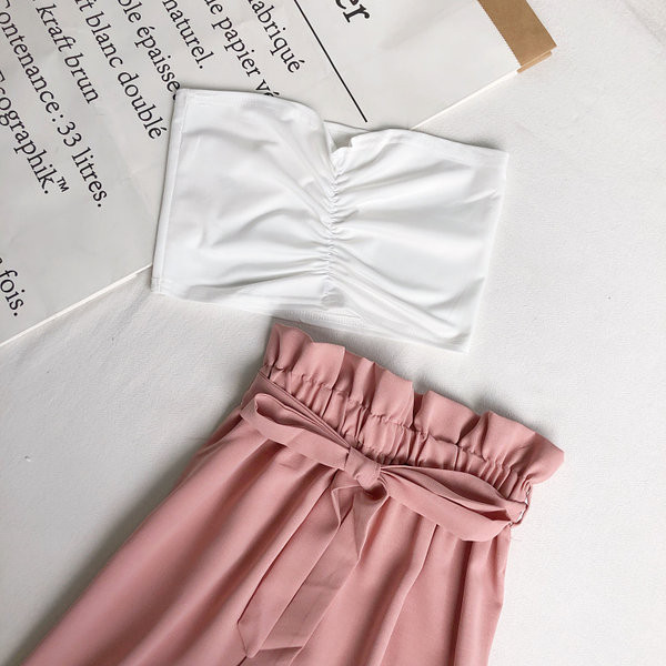 Aktualan ženski komplet-hlače i bustier