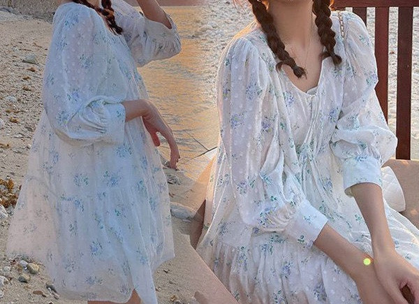 Moderna haljina s cvjetnim uzorkom za trudnice