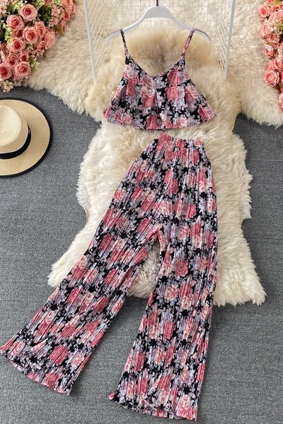 Ženski set sa cvjetnim uzorkom iz dva dijela