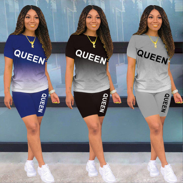 Novi model sportske ženske ekipe od majice kratkih rukava i hlačica s natpisima