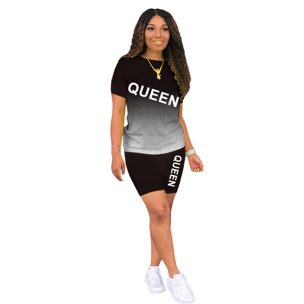 Novi model sportske ženske ekipe od majice kratkih rukava i hlačica s natpisima