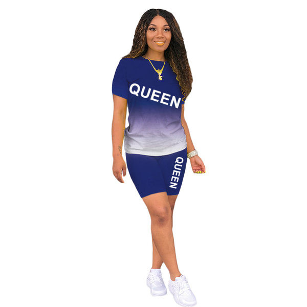 Novi model sportske ženske ekipe od majice kratkih rukava i hlačica s natpisima