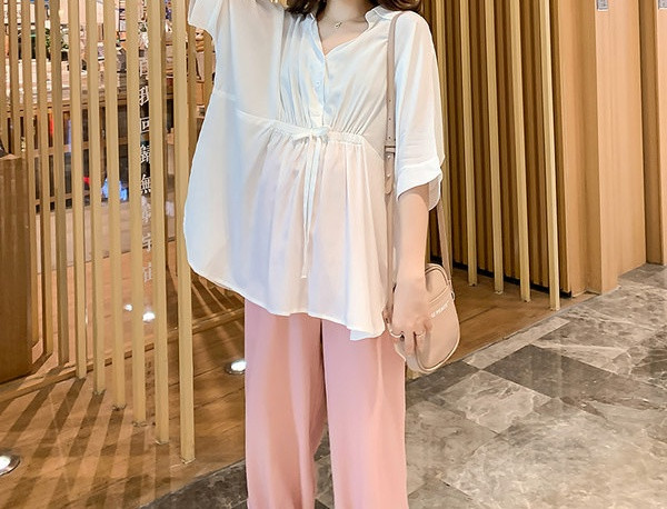 Moderni komplet za trudnice od hlača i bluze