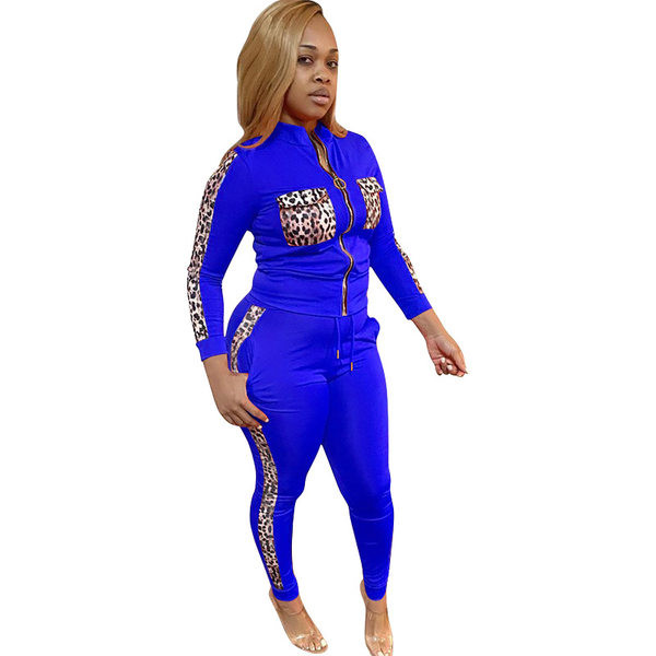 Novi model ženskog kompleta iz dva dijela u četiri boje sa animal printom - velika veličina