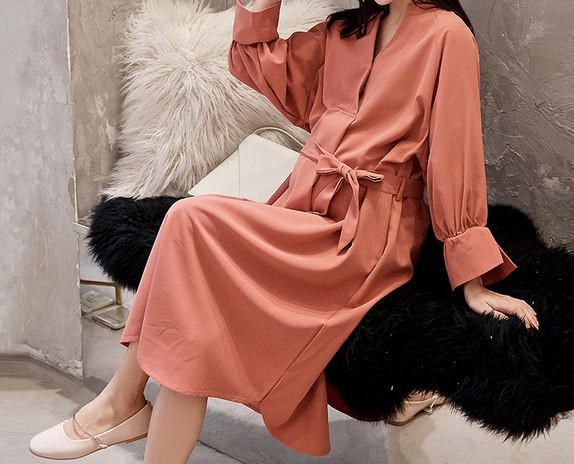 Elegantna ženska duga haljina za trudnice