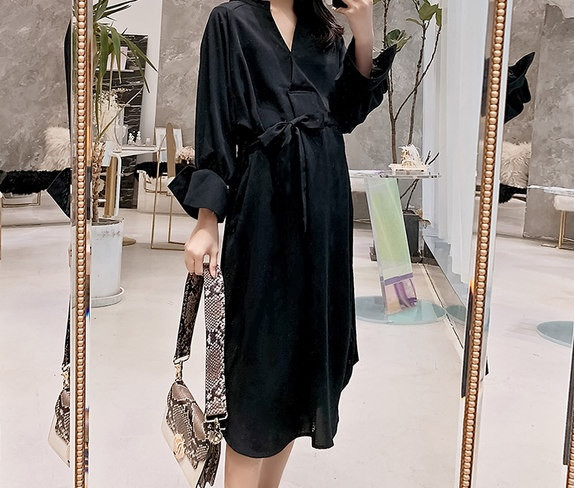 Elegantna ženska duga haljina za trudnice