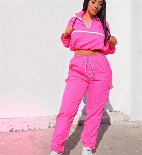 Sportski casual set za žene u neonskim bojama