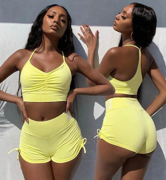 Ljetni ženski komplet majica bez rukava i kratke hlače