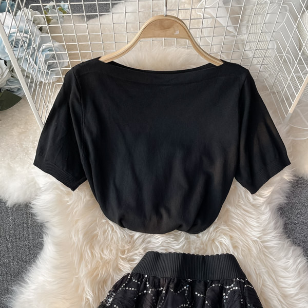 Elegantni ženski komplet s elastičnim strukom