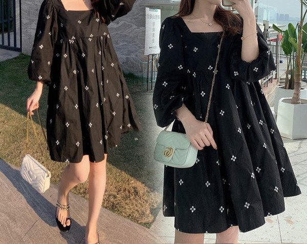 Moderan ženski model kratke haljine za trudnice