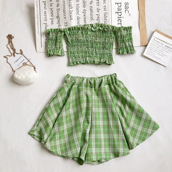 Karirani ženski dnevni set u četiri boje