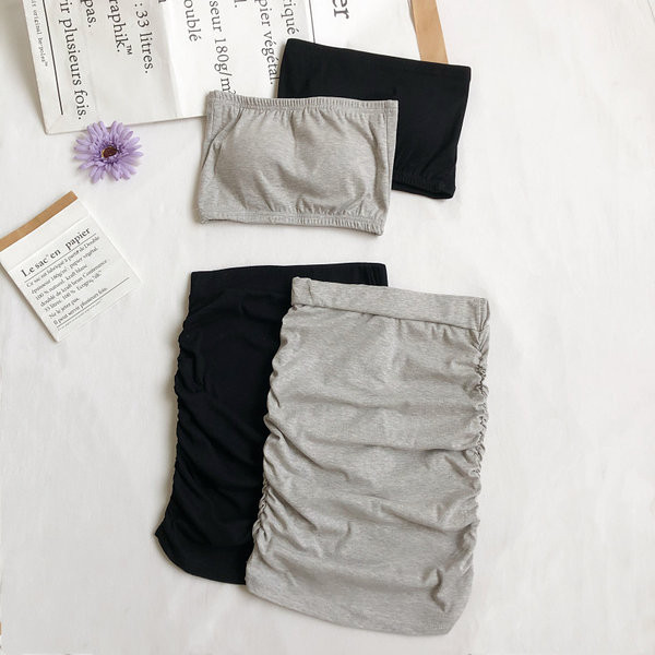 Ženski casual komplet iz dva dijela - suknja i poprsje