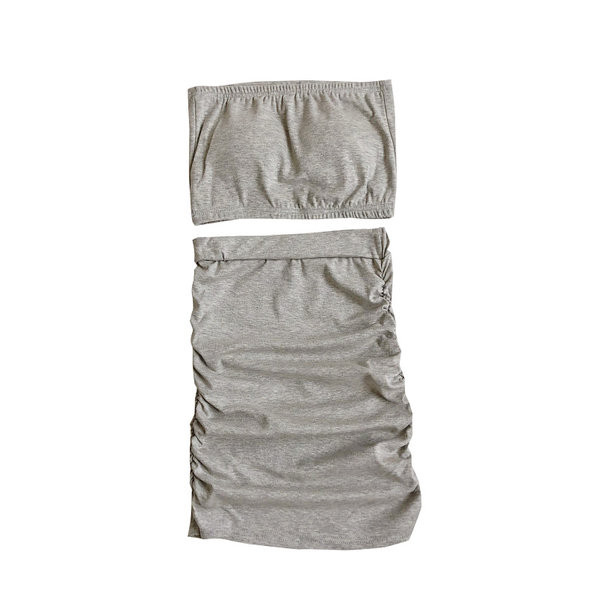 Ženski casual komplet iz dva dijela - suknja i poprsje