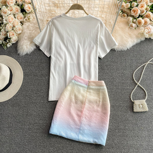 Ženski komplet u preljevnim bojama - dvodijelni