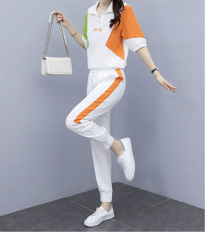 Γυναικείο casual σετ με κορδόνια  και φερμουάρ