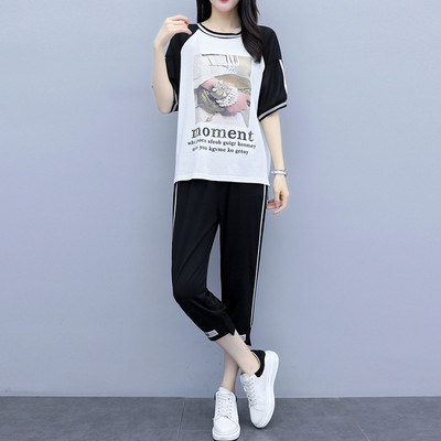 Νέο μοντέλο καλοκαιρινό σετ  - μπλουζών και παντελόνι 7/8