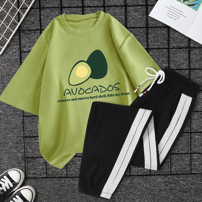 Casual ženski komplet majica kratkih rukava i hlača - razne aplikacije