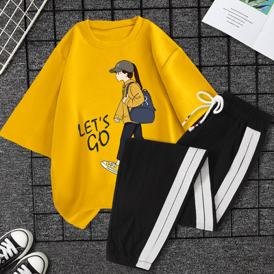 Casual ženski komplet majica kratkih rukava i hlača - razne aplikacije