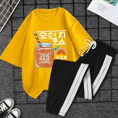 Casual ženski komplet majica kratkih rukava i hlača - razne aplikacije