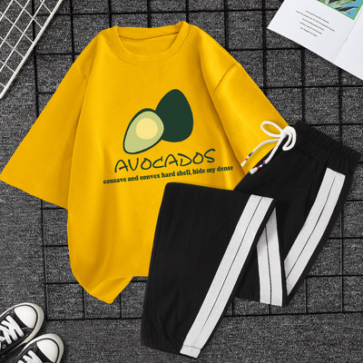 Casual ženski komplet majica kratkih rukava i hlača - razne aplikacije