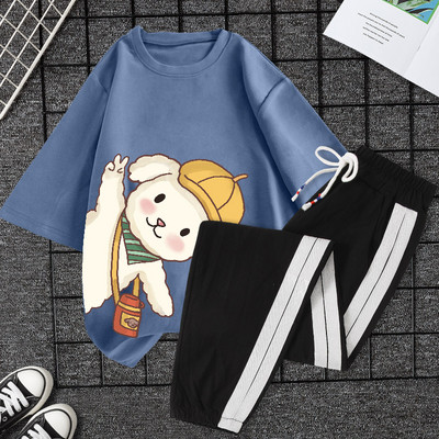 Casual ženski komplet majica kratkih rukava i hlača - razne aplikacije