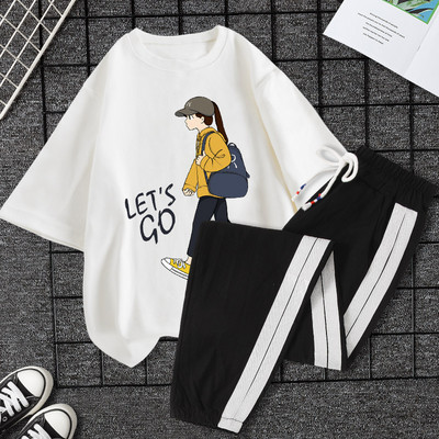 Casual ženski komplet majica kratkih rukava i hlača - razne aplikacije