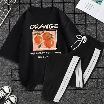 Casual ženski komplet majica kratkih rukava i hlača - razne aplikacije